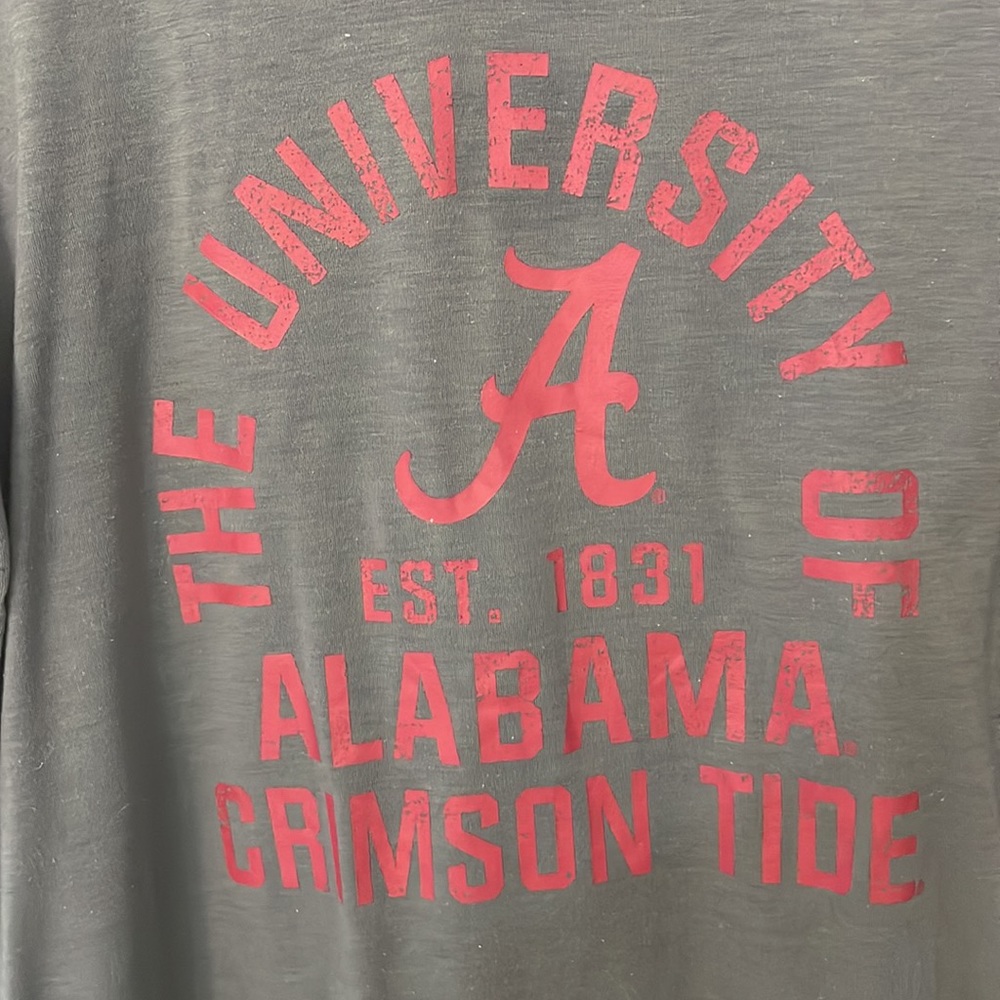 Creative Apparel large greenish gray v neck t shirt University of Alabama